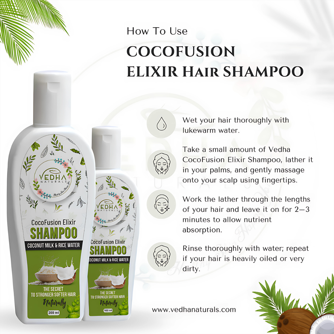 how to use cocofusion elixir hair shampoo