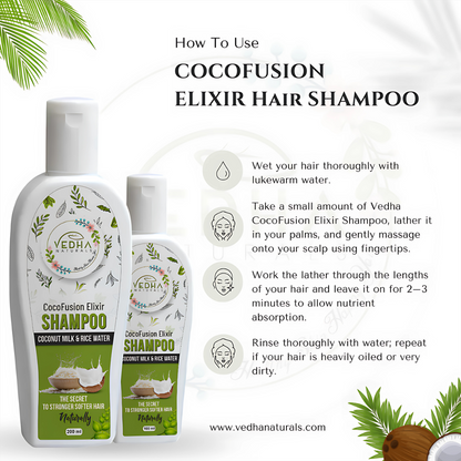 how to use cocofusion elixir hair shampoo